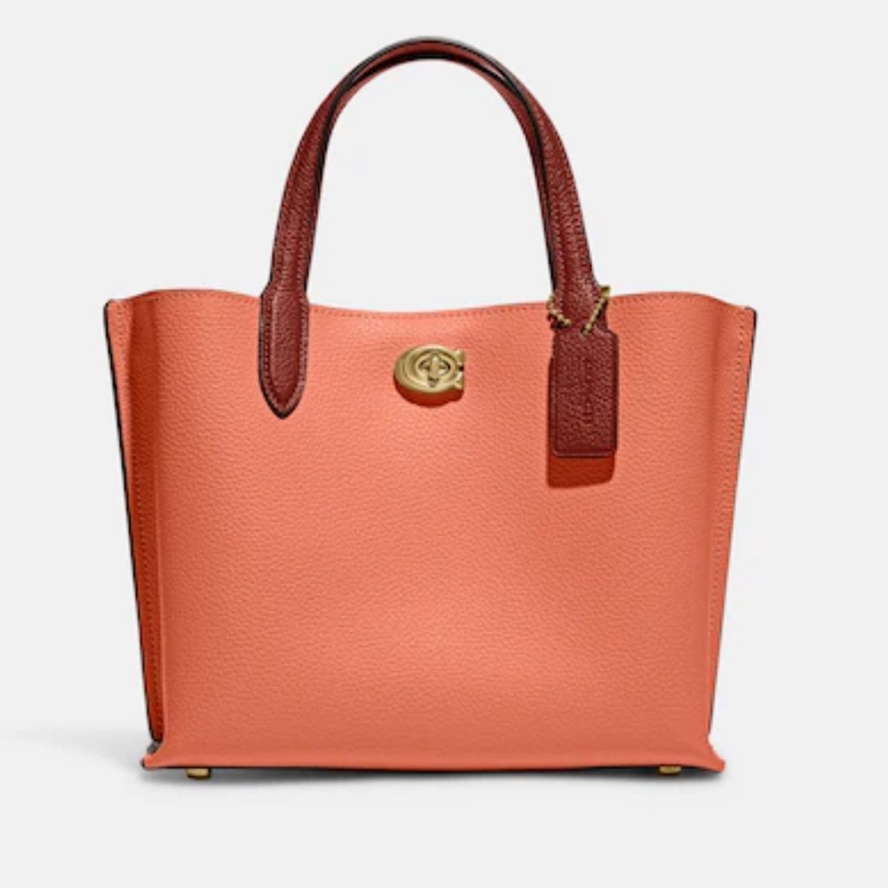 Coach Willow Tote 24 In Colorblock Crossbody Bag with dust bag - Picture 3 of 10